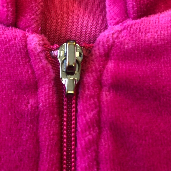 SOLD Juicy Couture Hot Pink Velour Full Zip Jacket - Picture 4 of 7